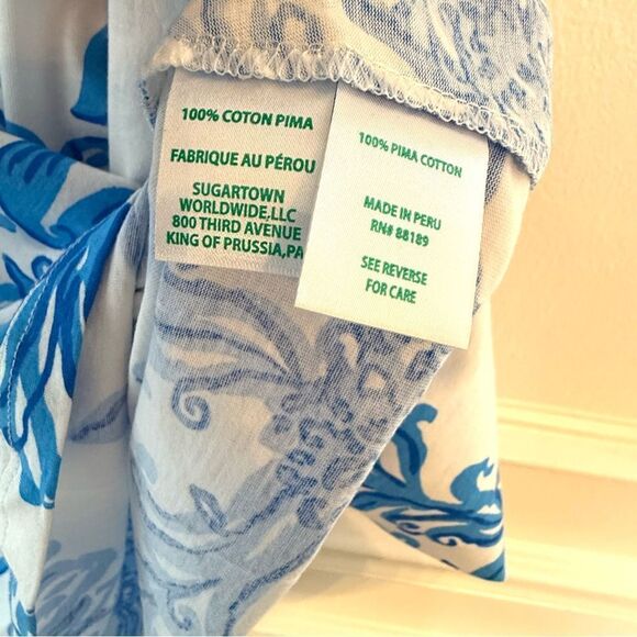 Lilly Pulitzer Eliza Sleeveless Blue and White Print Short Dress NWOT - Picture 8 of 11